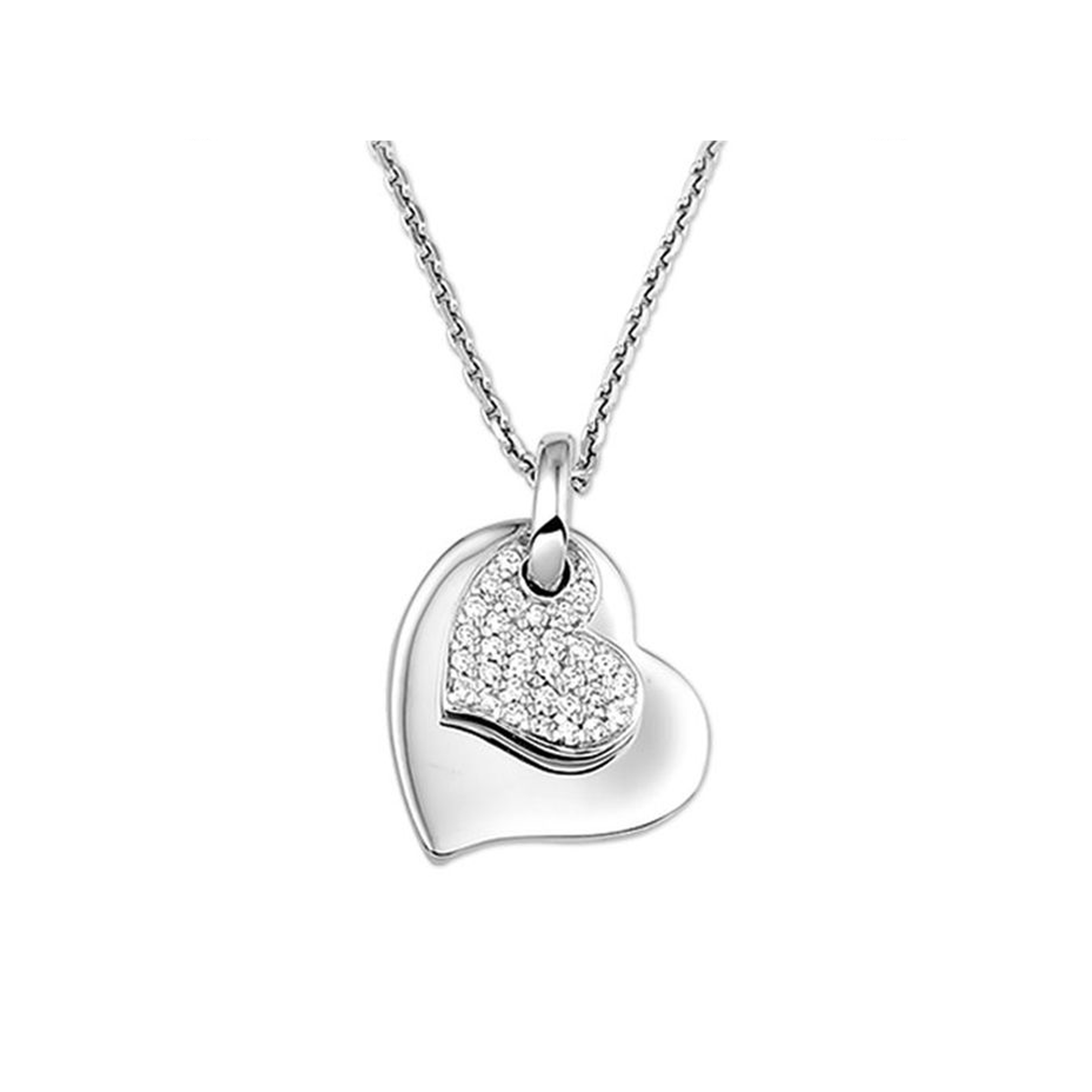 Huiscollectie Collier hart zirkonia 13.22166 - 15mm