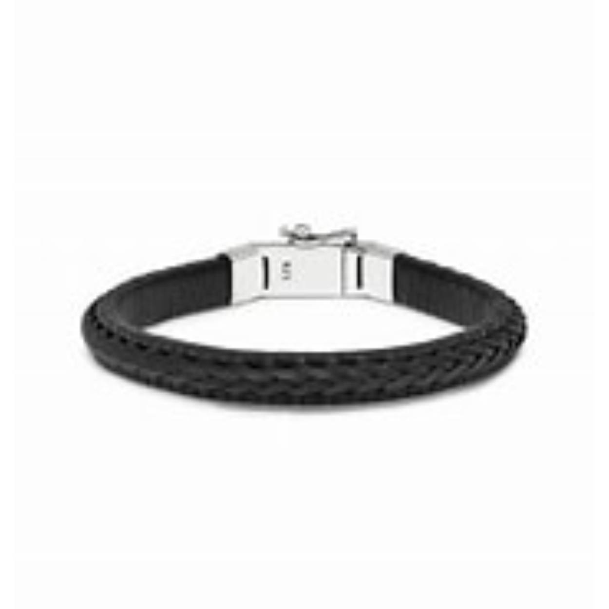 leather/silver bracelet