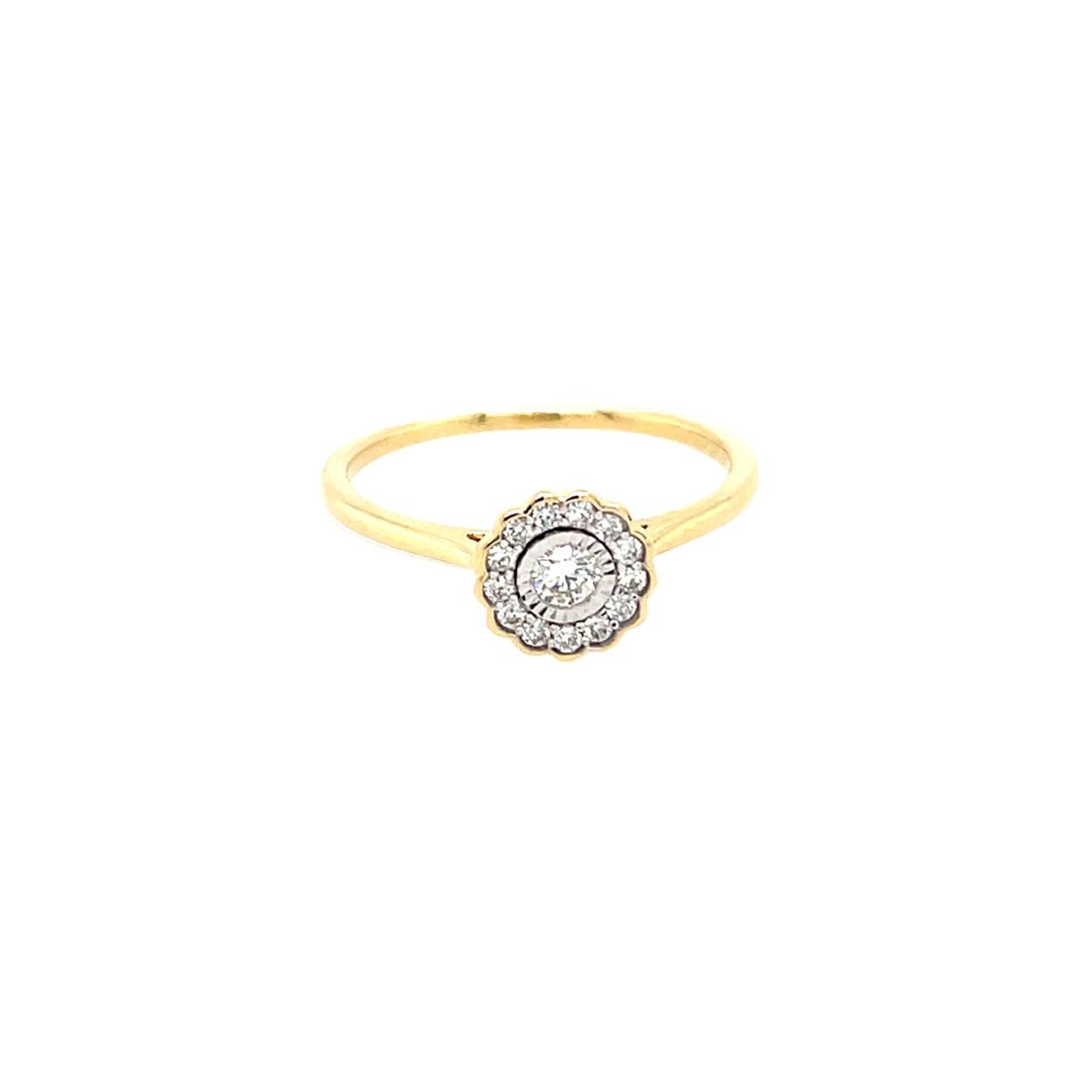 Ring GG briljant 0.22ct