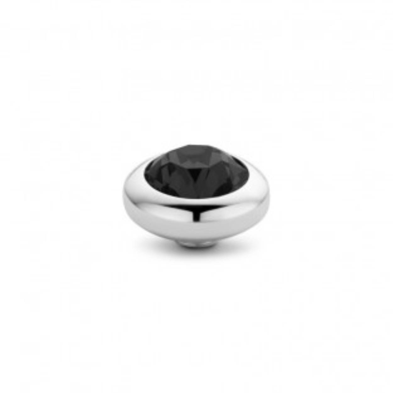 Melano vivid cz steentje - zilverkleurig - dames - black