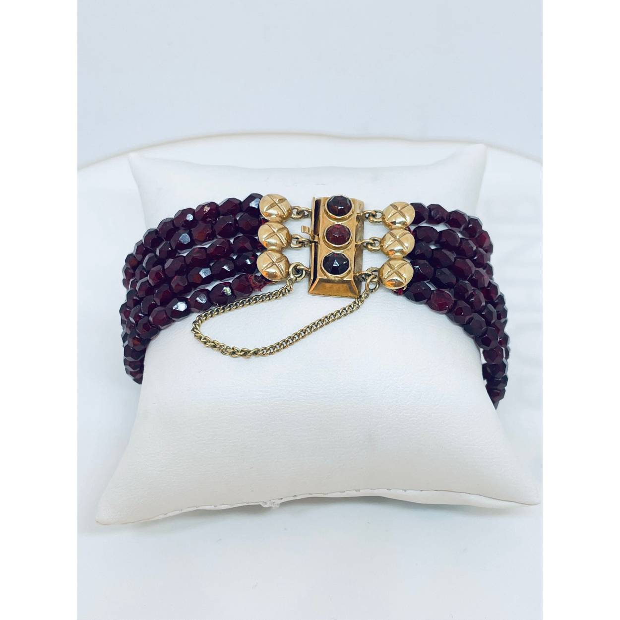 14 krt gd granaat armband