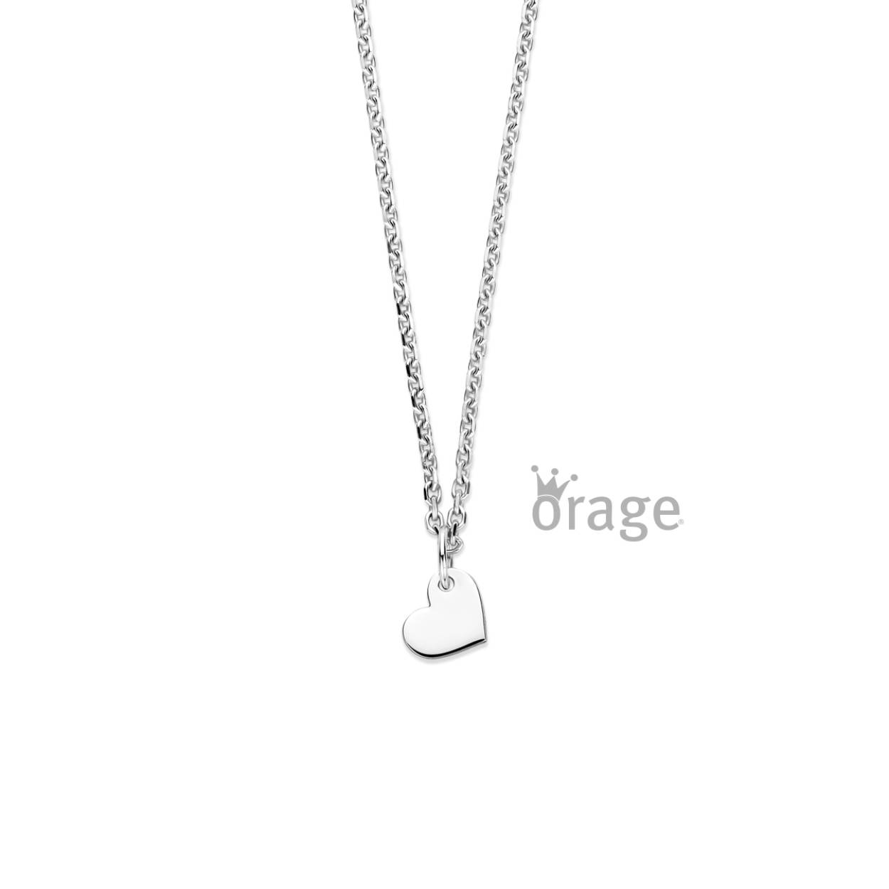 Orage ketting zilver met hond
