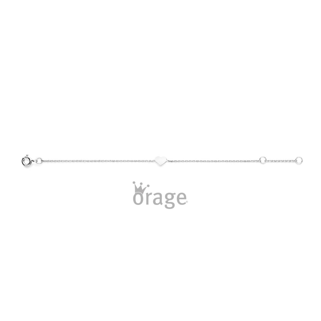 Orage Kids armband zilver hart
