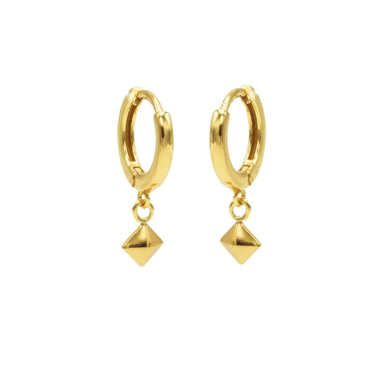Hinged Hoops Stud Goldplated