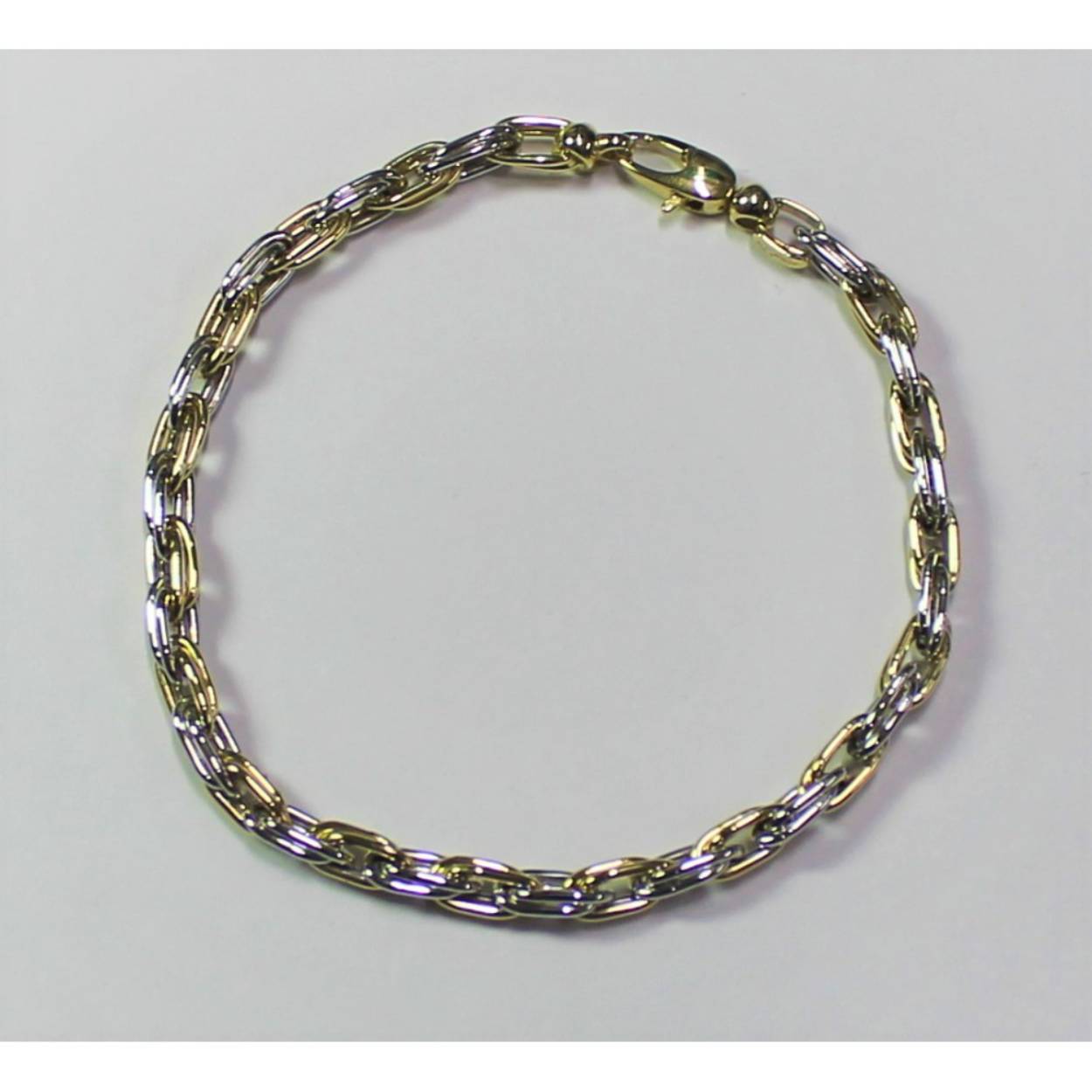 1015ABIC/19CM bicolor gouden armband