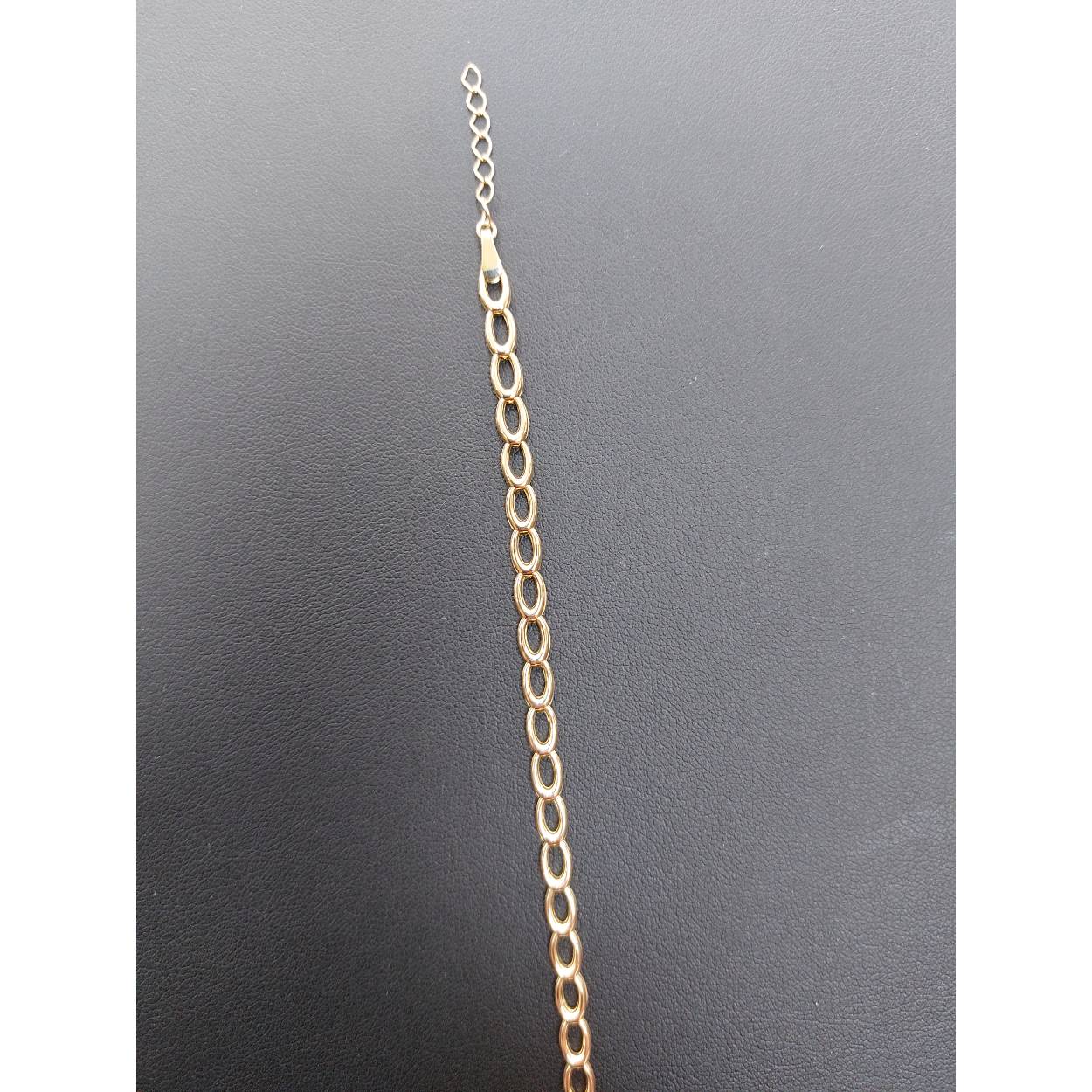 gouden armband, open ovalen 18cm