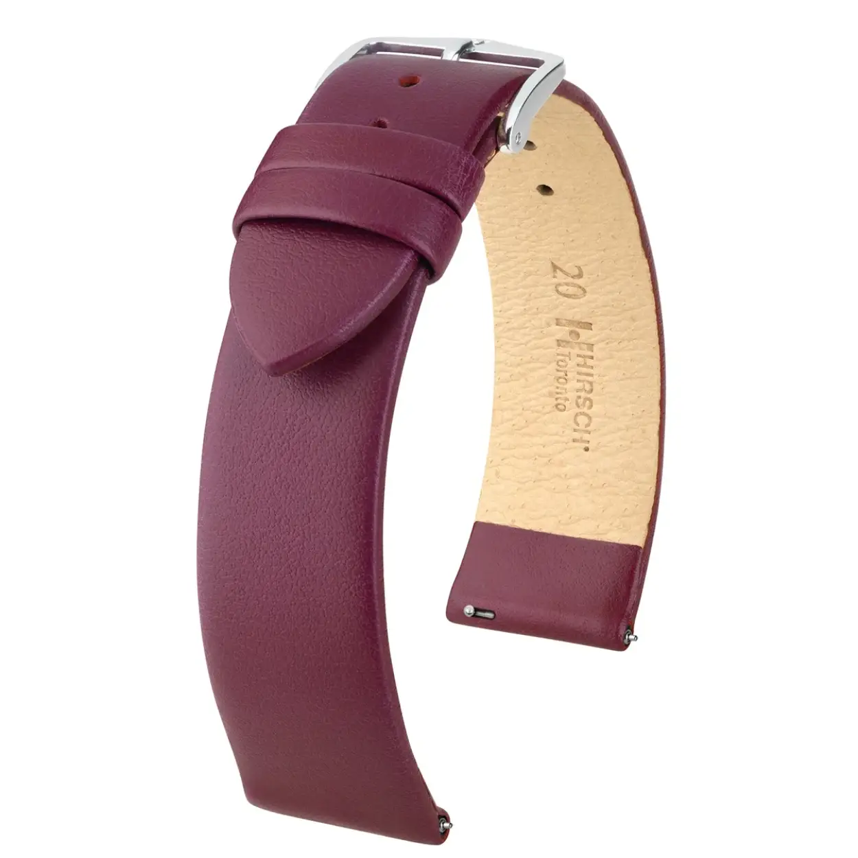 HIRSCH TORONTO M BERRY CALF 20/18MM bordeaux rood