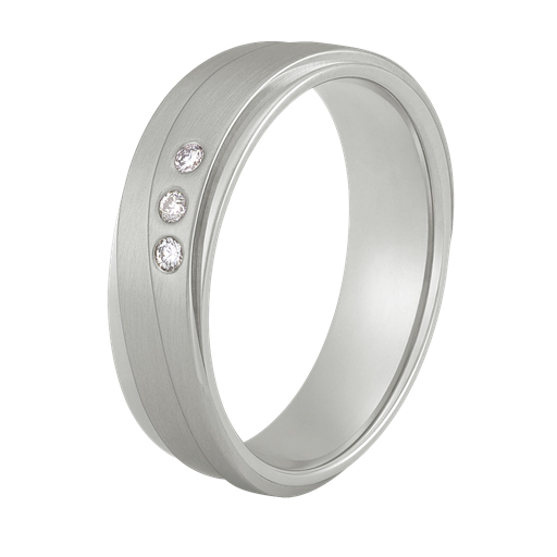 Zilveren relatie ring met 3x 0.015crt diamant totaal 0.045 crt
