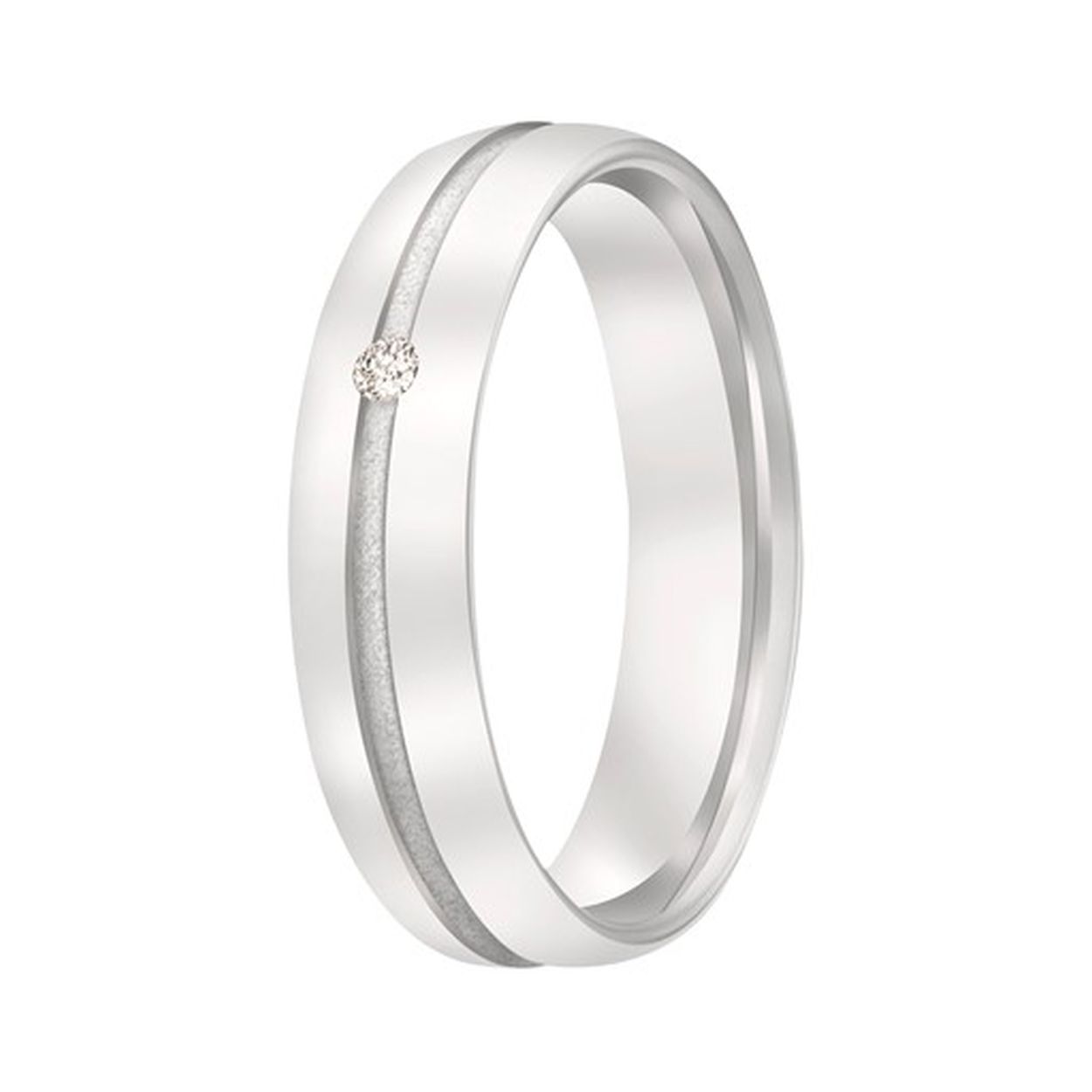 Deze zilveren ring schittert letterlijk! De hoogglans afwerking in combinatie met de prachtige briljant maakt dit alles tot een heel elegante ring.