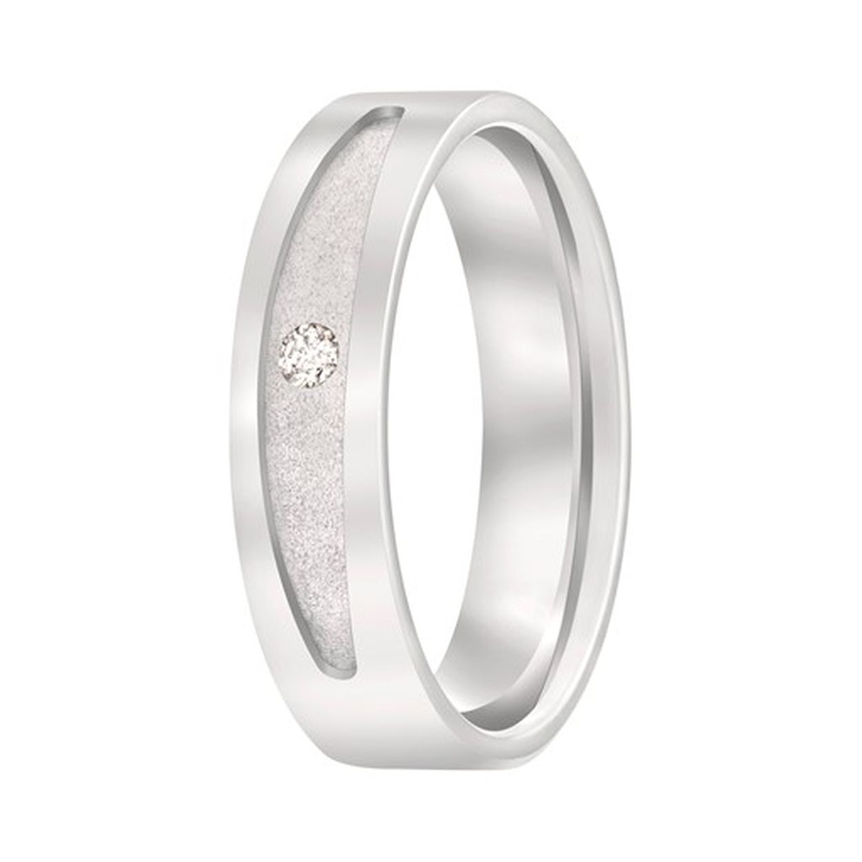 Deze ring wil je toch gewoon hebben! In de unieke verlaagde bewerking hebben onze diamantzetters heel elegant een briljant geplaatst.