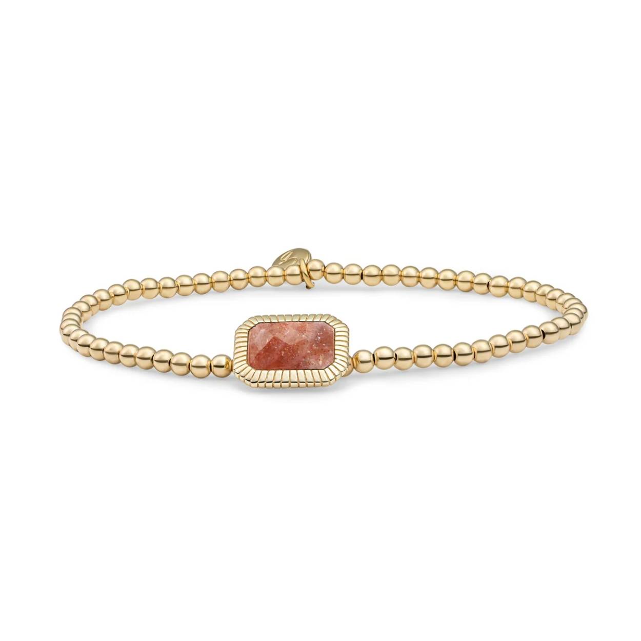 BRACELET GOLD SUNSTONE BAQUETTE