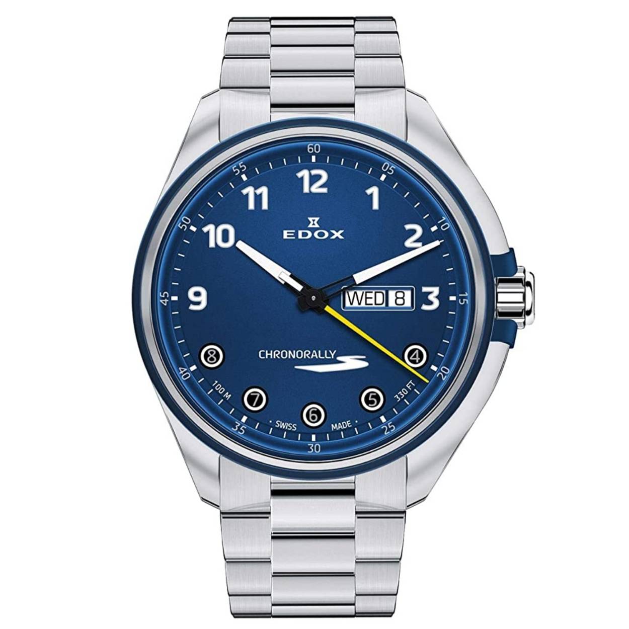 Edox 84301-3BUM stalen herenhorloge chronorally met stalen band