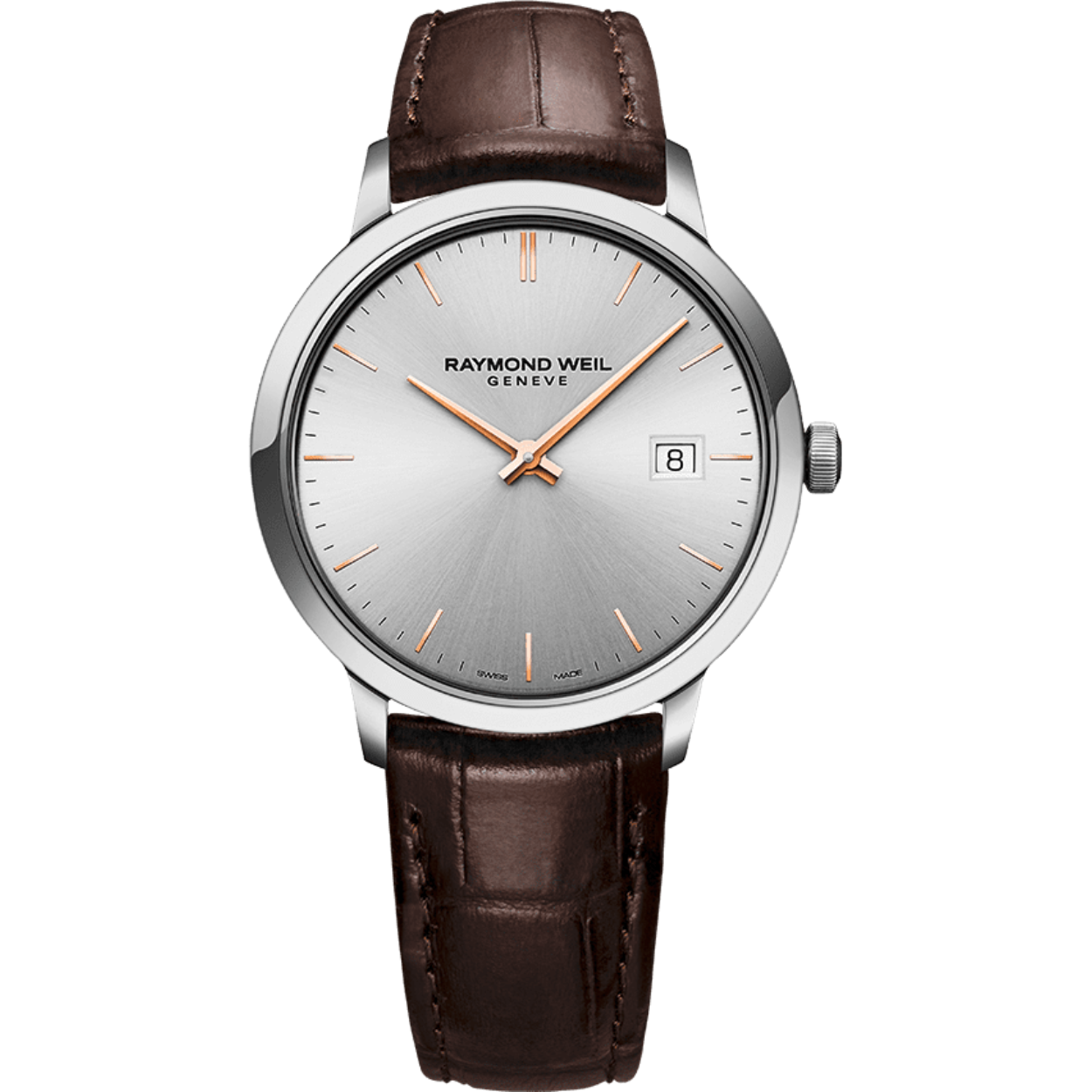 Dit is een horloge van het merk Raymond Weil gemaakt voor heren.
De specificaties zijn als volgt:
Kastmaat: 39 mm
Waterdichtheid: 5 ATM / 50 Meter / 165 Feet
Dit horloge heeft de volgende functies/eigenschappen:
Datumaanduiding