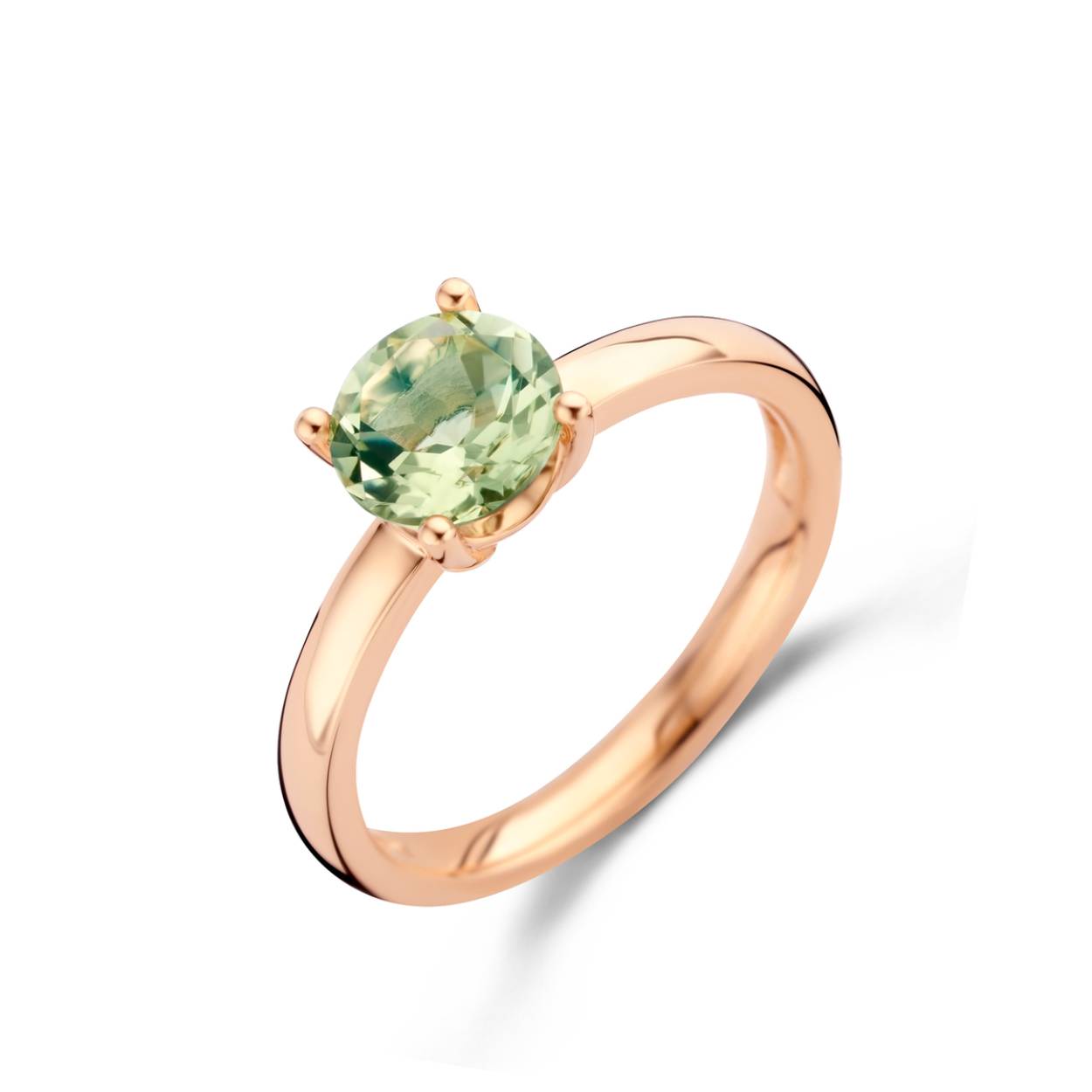 Naiomy Gold rosé goud 18k gezet met Prasioliet