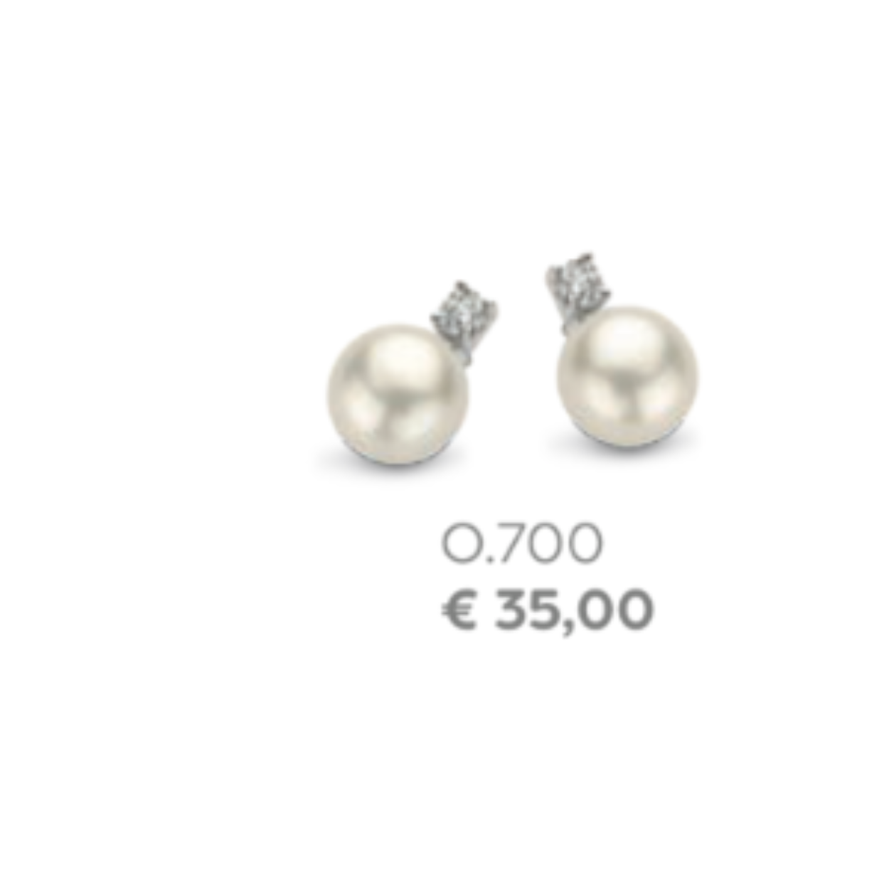 Rosa di luca zilveren oorsteker zirkonia imitatie parel 