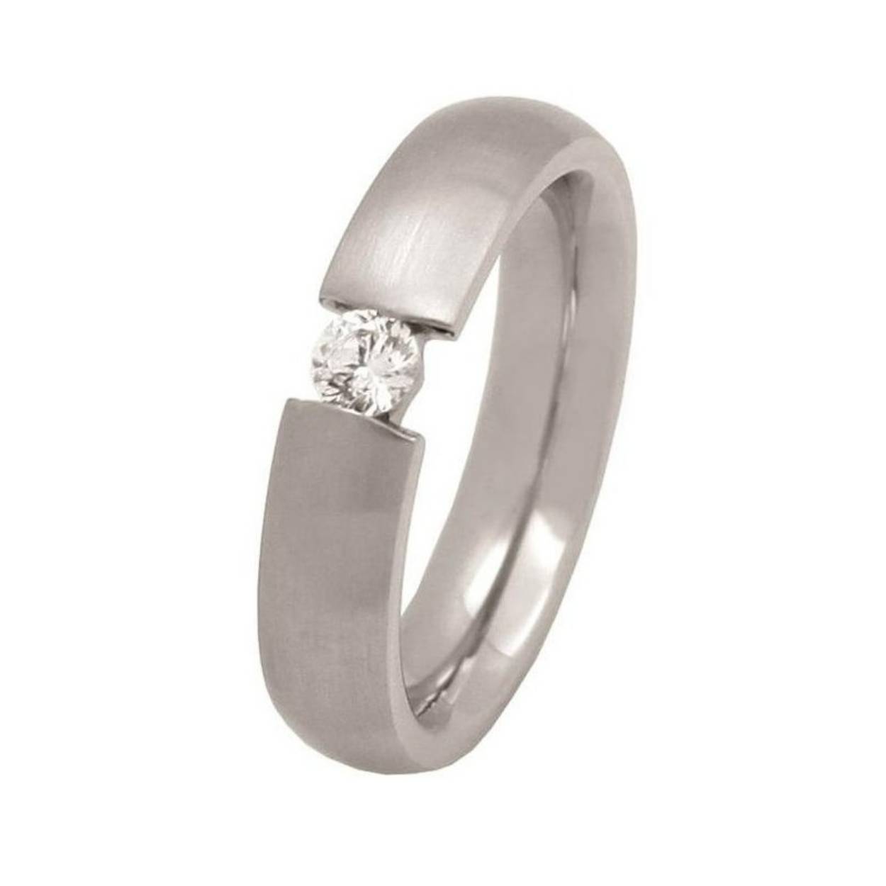 Relatiering van edelstaal met zirkonia.
Breedte: 5 mm.
Combineer deze ring met bijvoorbeeld de 50342 R.