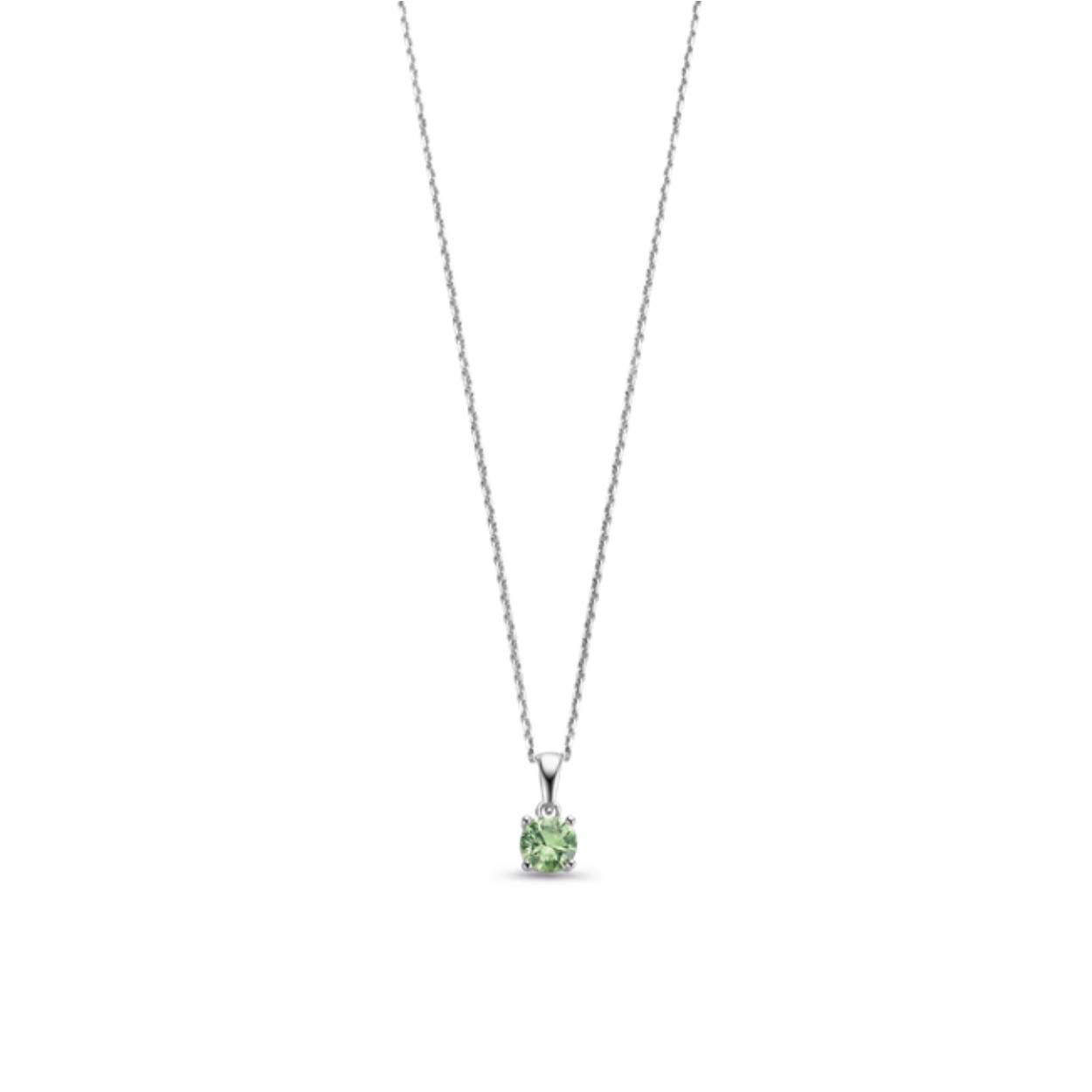 Rosa di luca zilveren hanger groen zirkonia