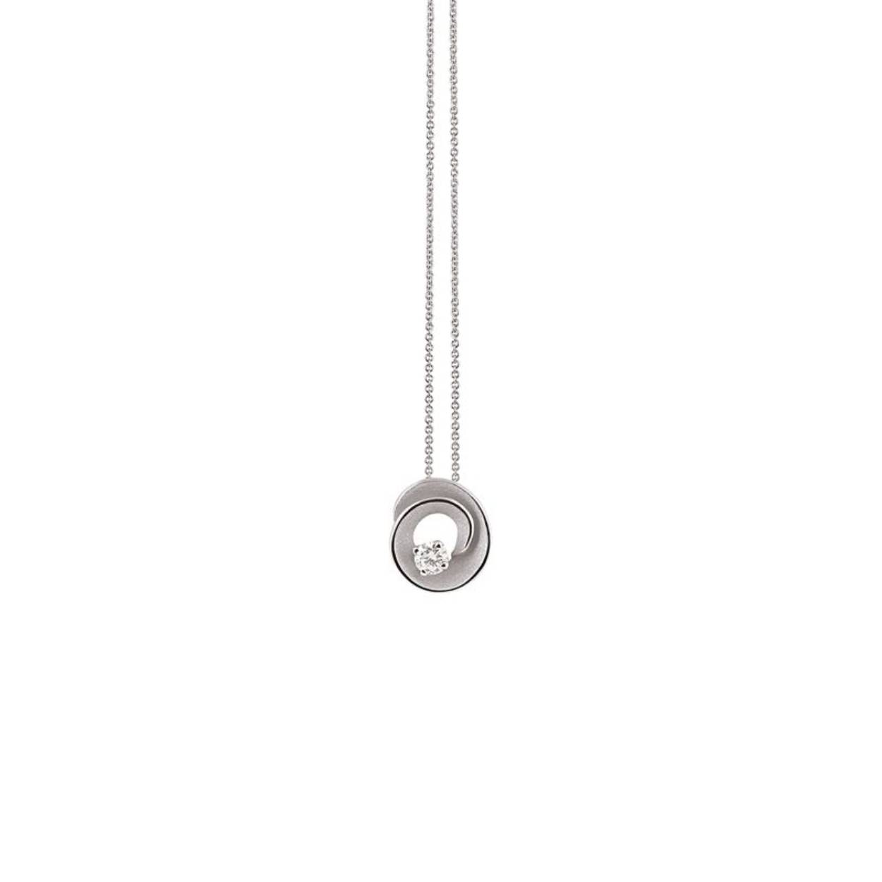 Dune Assolo Series collier, 18Kt White Ice Gold met diamant 0.1ct