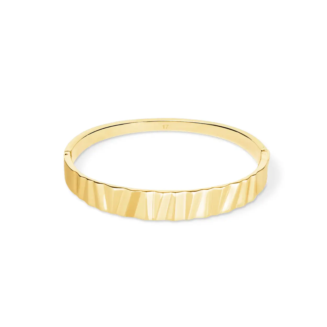 Deze Classic Wave Gold-armband brengt beweging in je sieradenspel! De vloeiende golfstructuur zorgt voor een bijzondere lichtreflectie, terwijl hoogwaardig roestvrij staal in warm goud elegantie aan je look toevoegt. Of je hem nu alleen draagt ​​of als laagje, deze armband is altijd een hoogtepunt.
