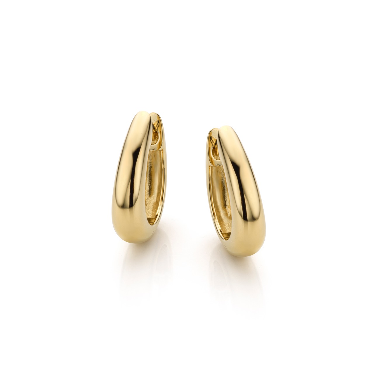 Zilveren creolen gold plated