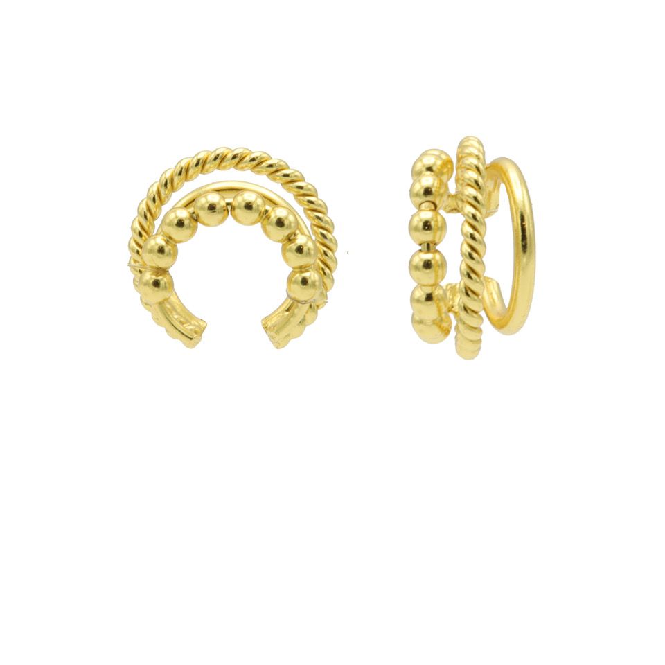 Earcuff gold plated zilver van Karma prijs per stuk