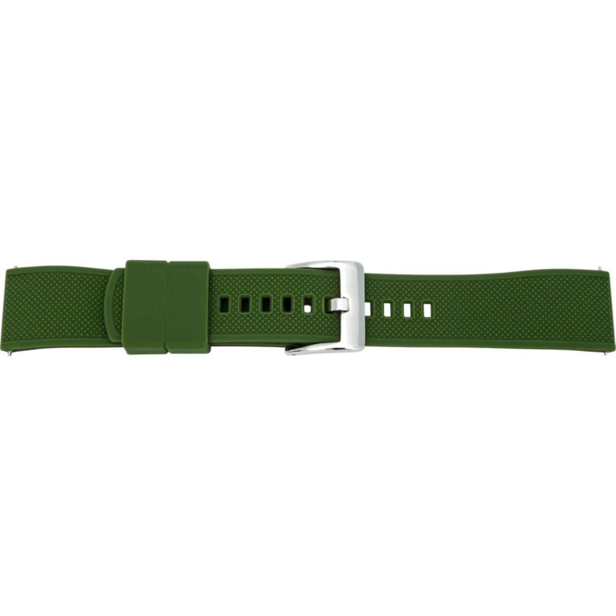 Horlogeband kunststof 22mm silicone easy click groen