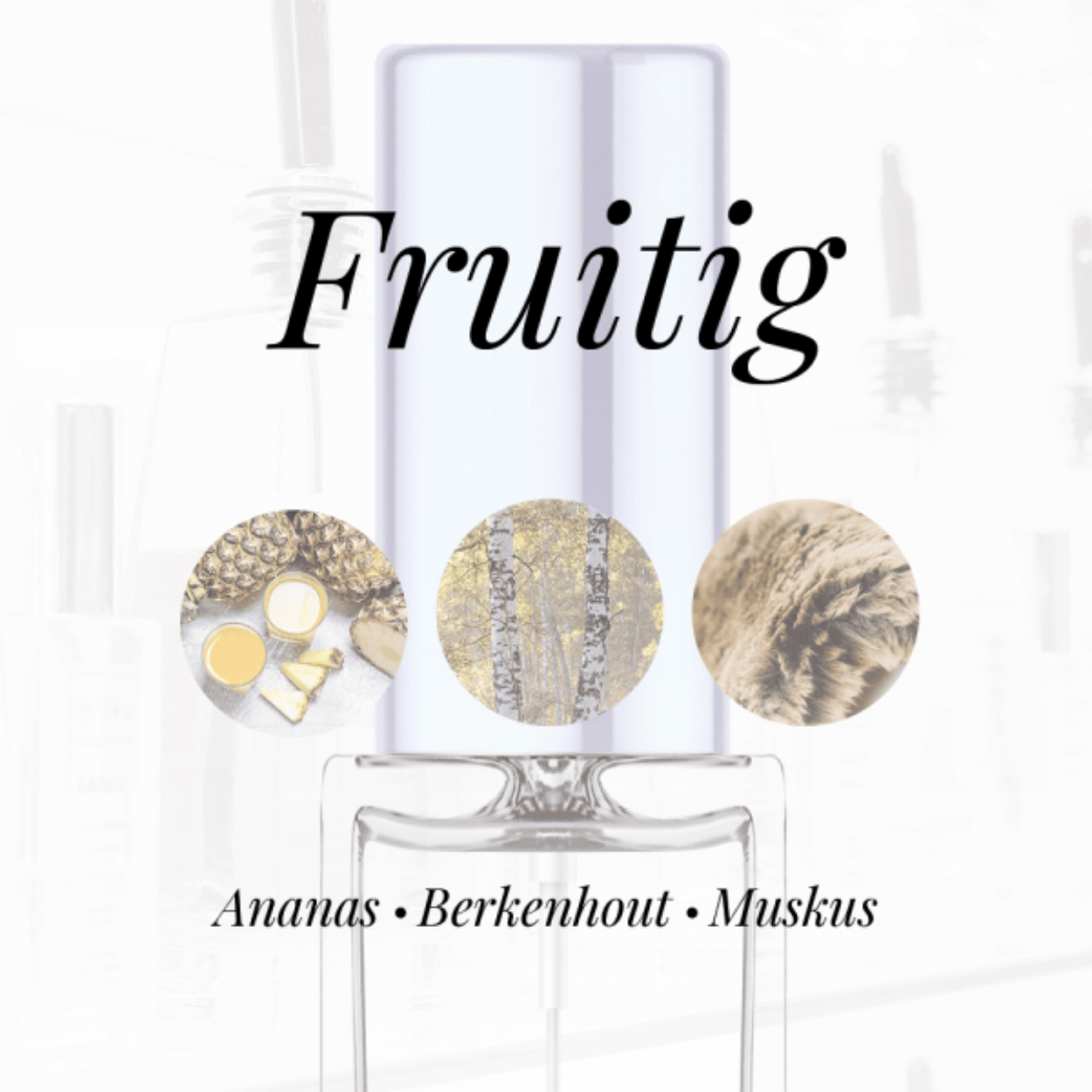 EIGENSCHAPPEN
Geur: Fruitig
Waarneembare geuren: Ananas, Berkenhout, Muskus
Sillage: Midden
Seizoen: Lente, Zomer
Eigenschap: Comfort
Stijl: Casual
Geurgroep: Chypre Fruitig
Hoofdakkoorden: Fruitig, Zoet, Leer, Houtachtig, Rokerig
Top noten: Bergamot, Zwarte bes, Ananas en Appel
Midden noten: Berkenhout, Patchouli, Roos en Marokkaanse Jasmijn
Basis noten: Muskus, Eikenmos, Vanille en Ambergris