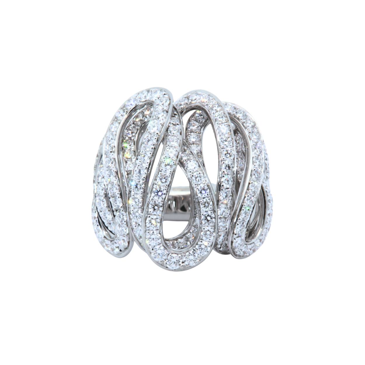 Giorgio Visconti witgouden ring met 3.44gr briljant