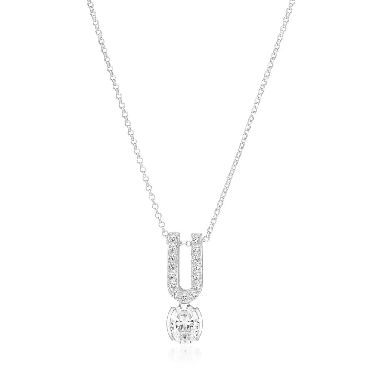 Sif Jakobs collier Ellisse Carezza Uno zilver met zirkonia's SJ-N2354-CZ
Maak de set compleet met de bijpassende oorsieraden en ring!