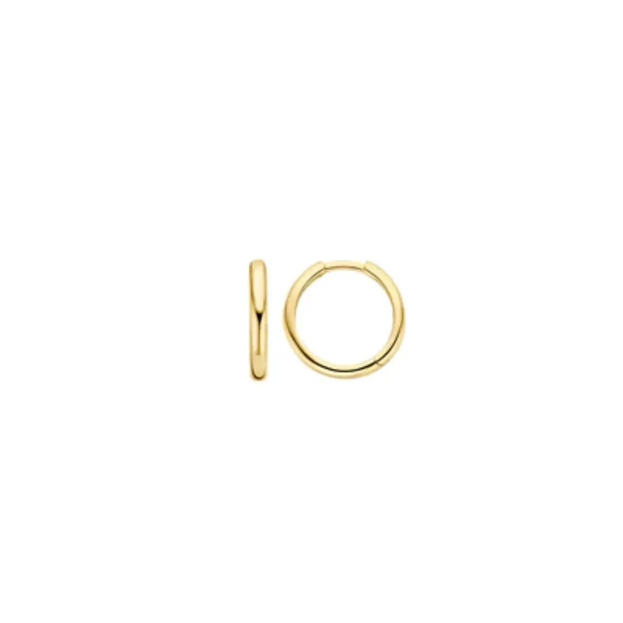 Deze eenvoudige, gladde, ronde 14k geelgouden oorringen zijn het summum van klassieke stijl. Ze hebben een doorsnede van 2 mm en zijn mooi te combineren met andere (oor)sieraden uit onze collectie