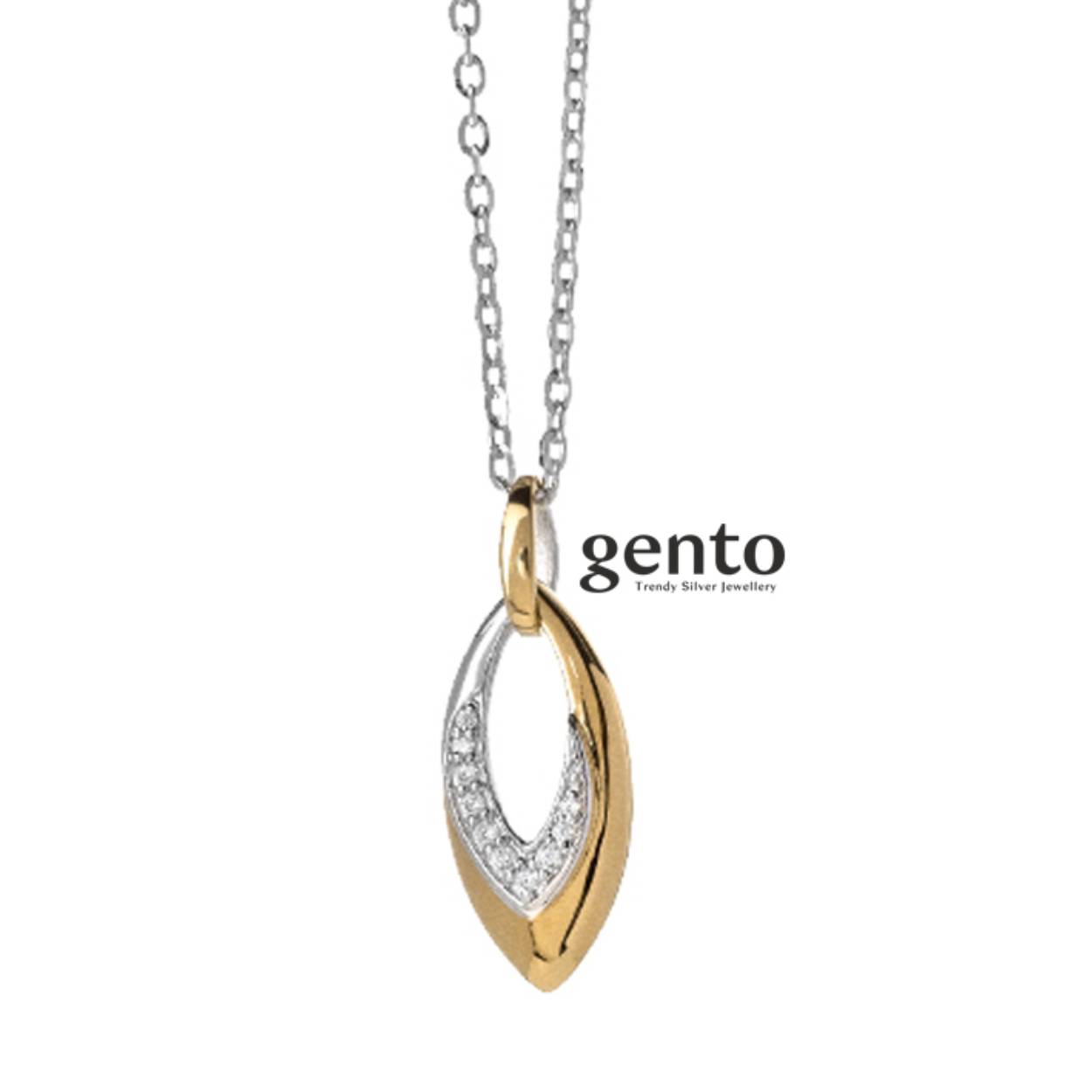 zilver hanger met ketting van 43cm