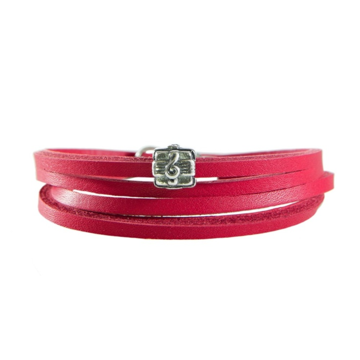 Roodleren armband
exclusief kralen en slot 