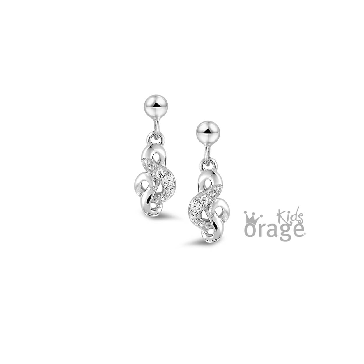 Orage Kids Oorslingers zilver solsleutel K1411