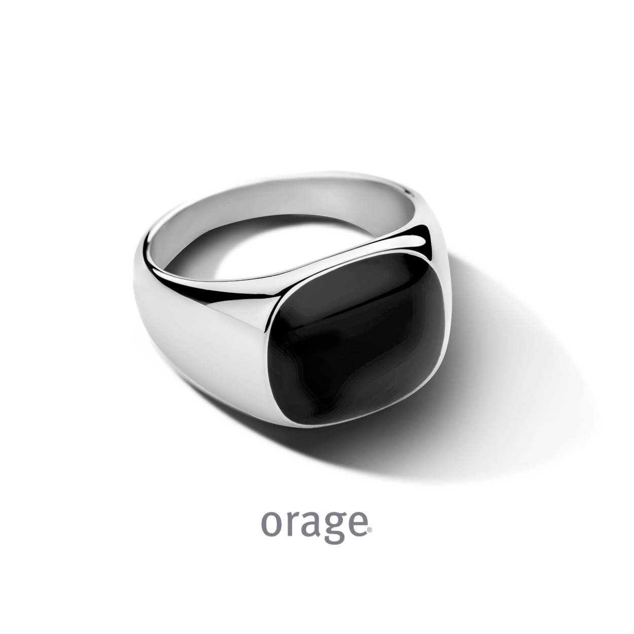 Orage ring  staal - zwart