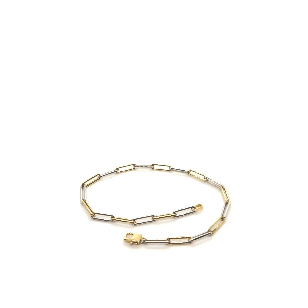 Gouden Bi Color Armband Paperclip