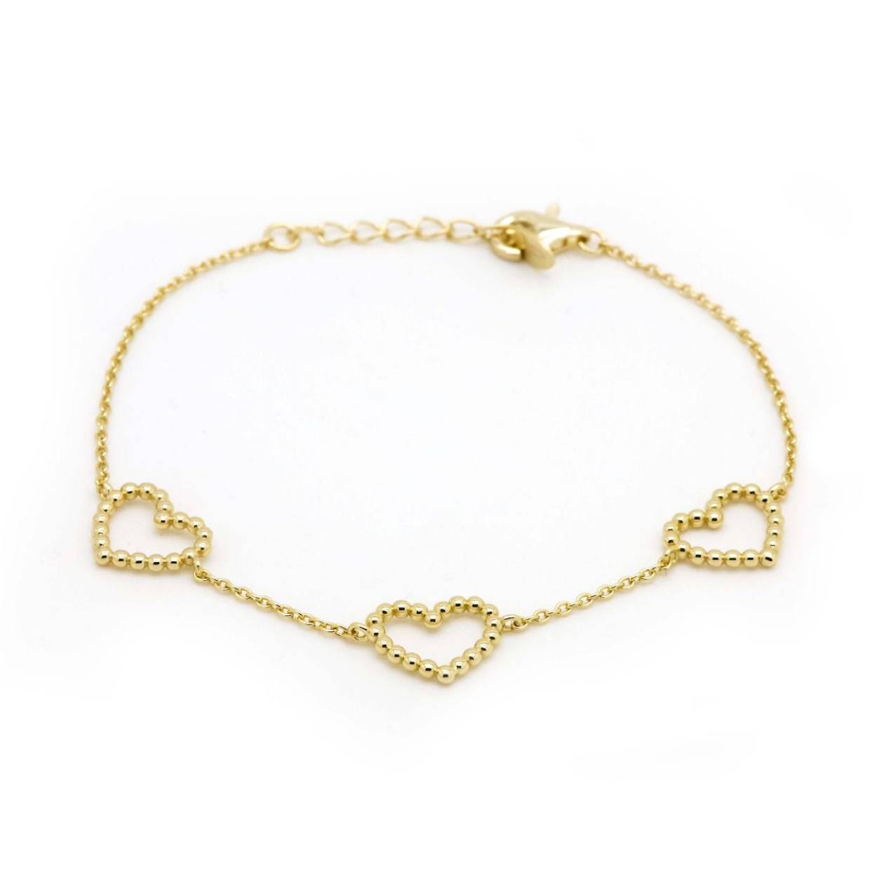 zilveren Karma armband, Open Your Heart Goldplated