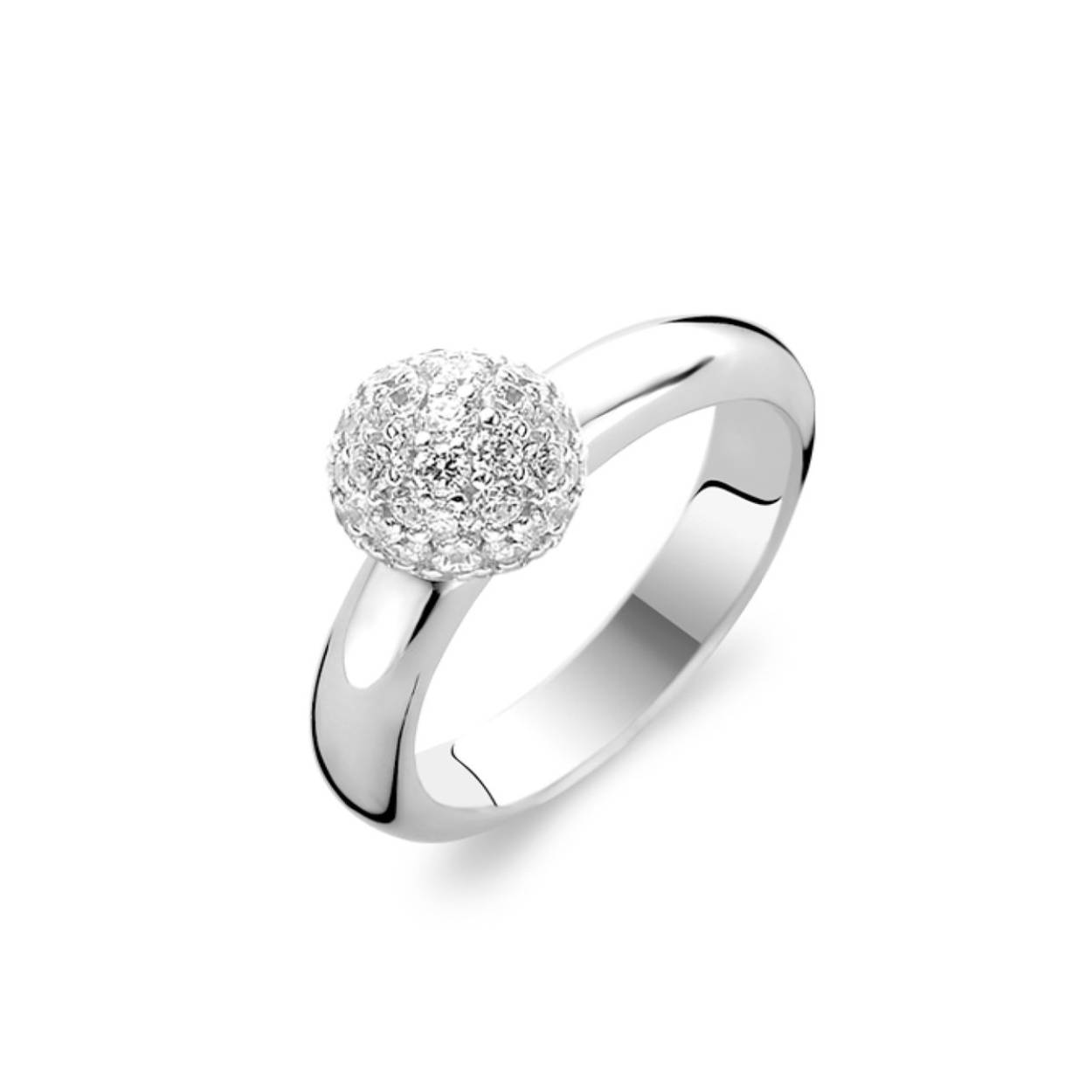 Zilveren Ti Sento ring met zirkonia maat 54