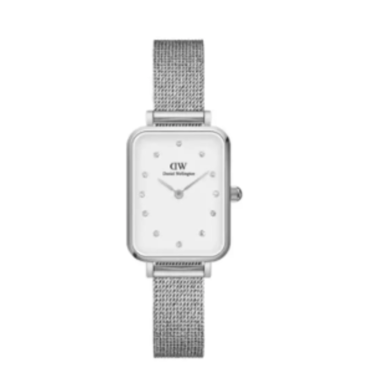 Daniel Wellington dames Horloge, "Quadro" bicolor stalen band, ronde kast met lichte wijzerplaat