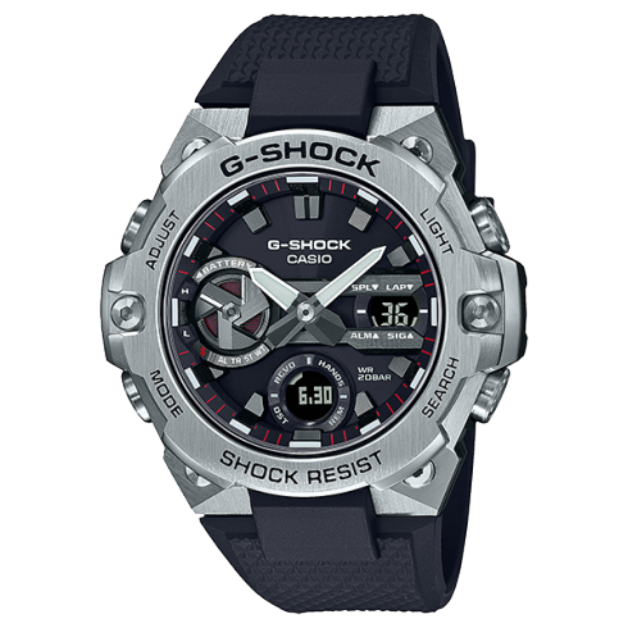 Dit Casio horloge behoort tot de G-Shock collectie.
Referentienummer: GST-B400-1AER