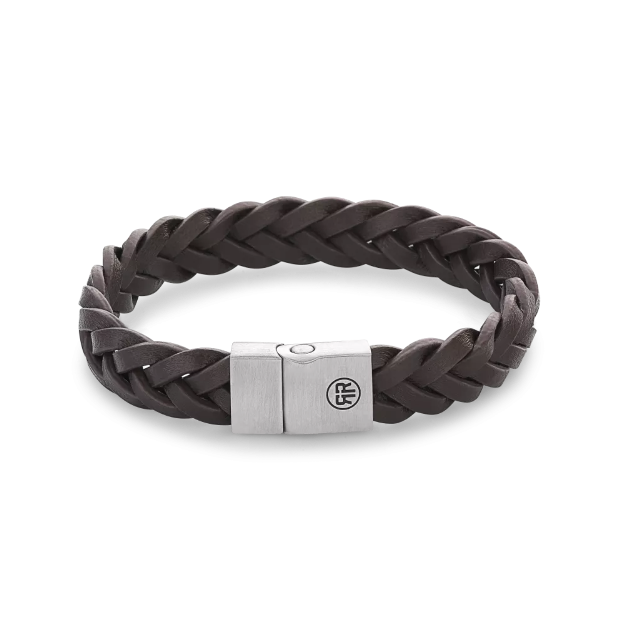 Rebel & rose armband full metal braided brown matt M 
RR-M0028-S-M