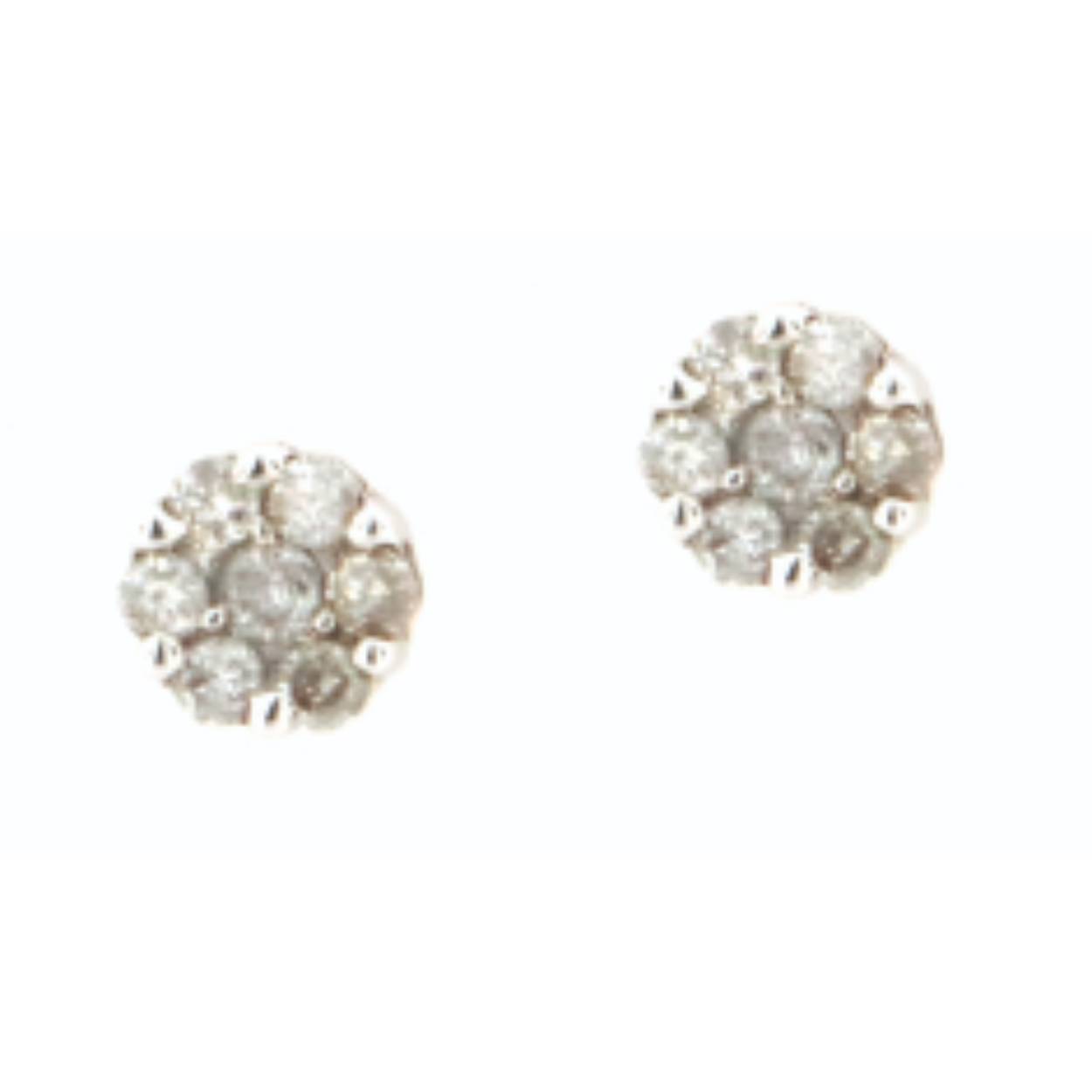 witgouden oorbellen met diamant