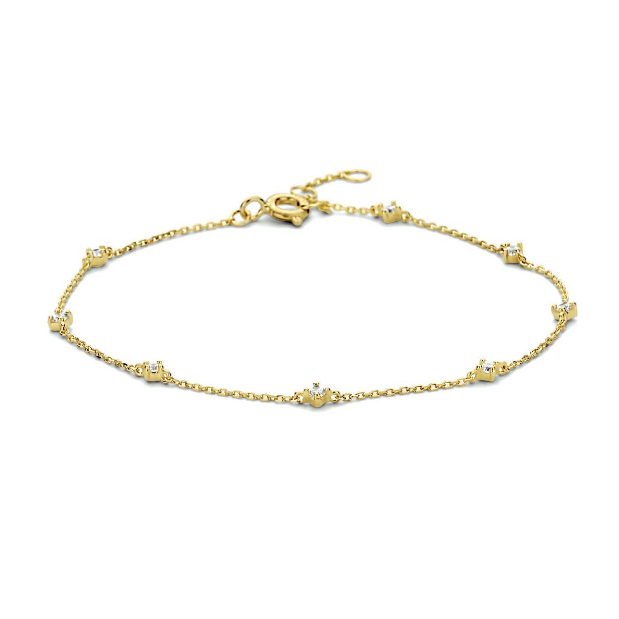  Gouden armband zirkonia 16,5 - 17,5 - 18,5 cm