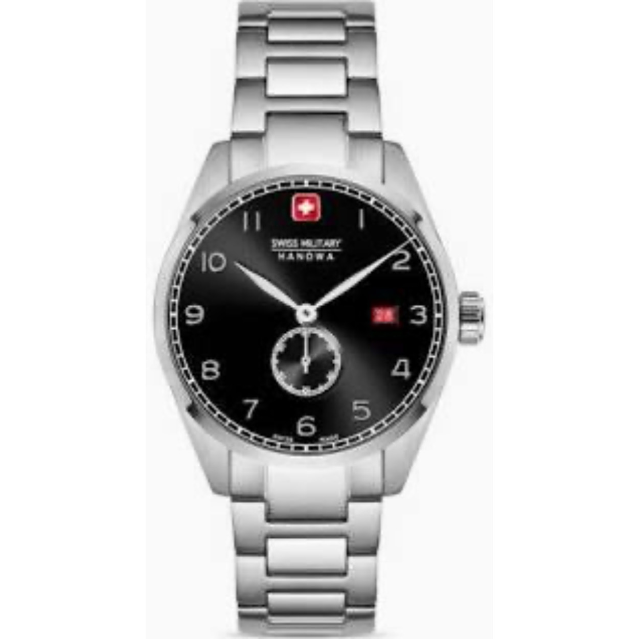 Dit is een horloge van het merk Swiss Military Hanowa gemaakt voor heren.
De specificaties zijn als volgt:
Kastmaat: 42
Waterdichtheid: 10 ATM / 100 Meter / 330 Feet
Dit horloge heeft de volgende functies/eigenschappen:
Datumaanduiding