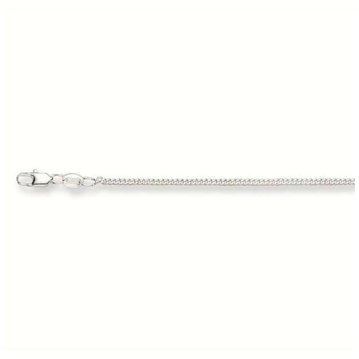 Zilver gourmet collier 42 cm - 1.7 mm