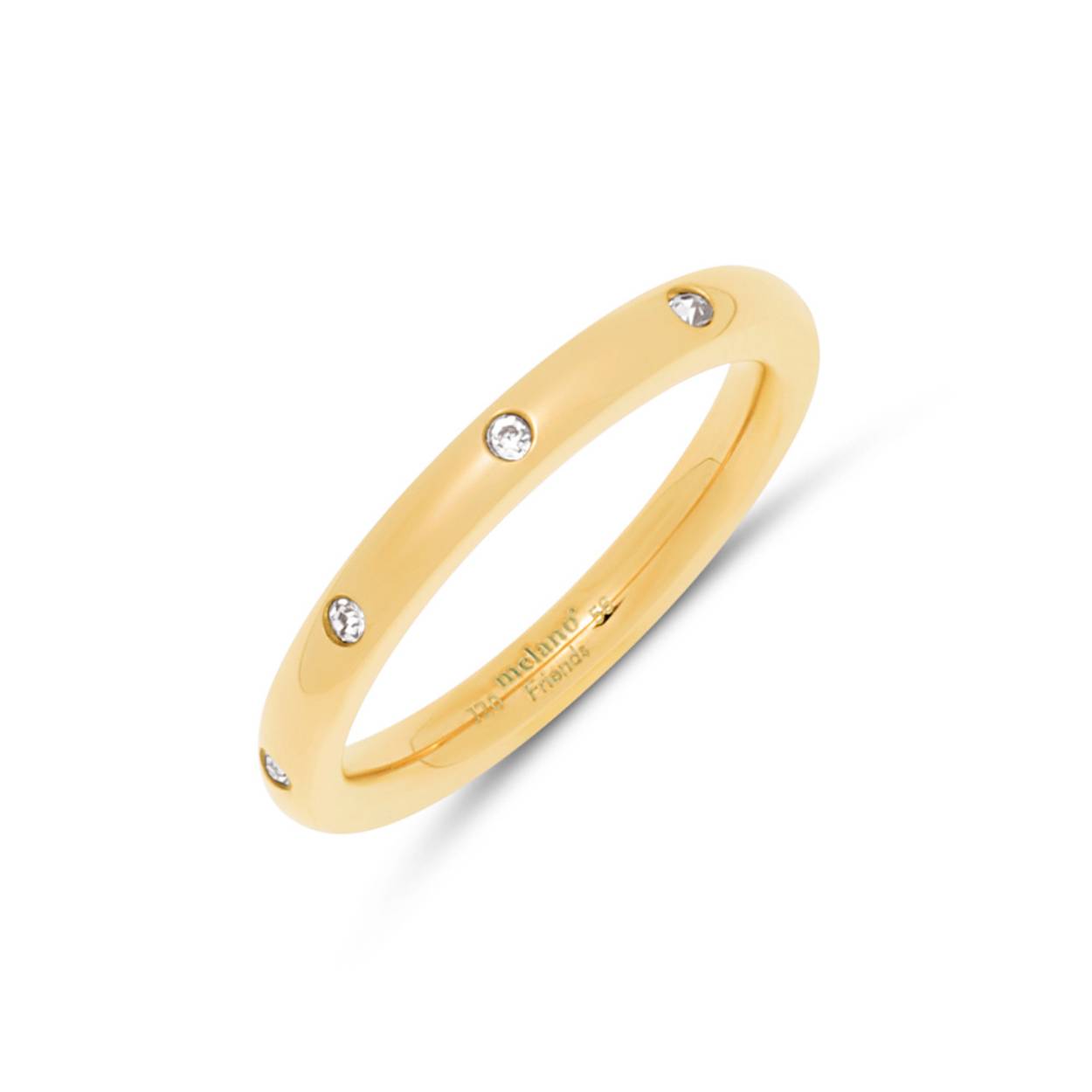 De Friends Nori CZ ring is een prachtige stapelbare ring en is in totaal 3mm breed. De Melano Friends Nori CZ ring is een schitterende ring, afgewerkt met CZ steentjes en is