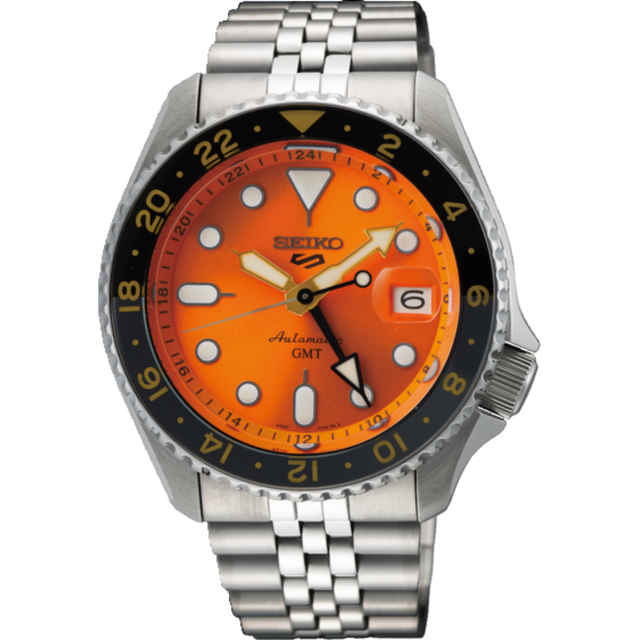 Dit is een herenhorloge van het merk Seiko. Het is een analoog horloge gemaakt van staal. De diameter van de kast is 42.5 mm mm en de kast is 14 mm mm dik.
De verdere specificaties van het horloge zijn als volgt:
Kastvorm: rond
Kastkleur: zilverkleurig
Kastmateriaal: staal
Bandbreedte: 18 mm
Bandlengte: 227.5 mm
Sluiting: vouwsluiting met veiligheidsklepje en drukker
Wijzerplaatkleur: oranje
Glassoort: hardlex mineraal glas
Waterdichtheid: 10 ATM
Techniek: automaat