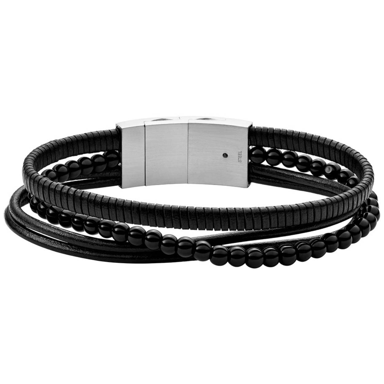 Vintage Casual heren armband uit de Multistrand collectie van Fossil. Lekker stoer en goed te combineren met andere armbanden 