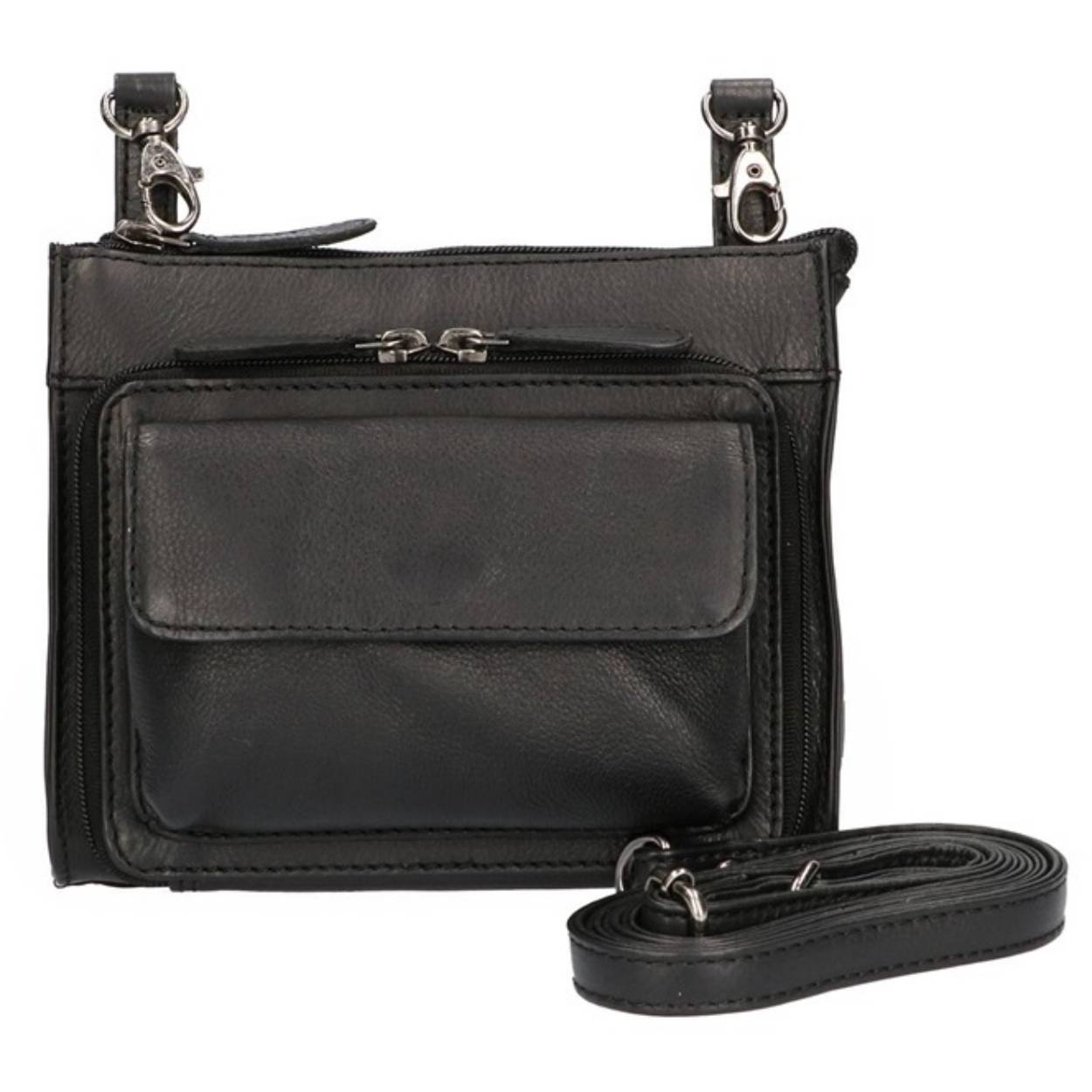 en handige tasje om uw spelletjes in op te bergen. Deze tas kunt u zowel als handige cross over gebruiken maar ook door middel van twee musketon haken aan de lussen van uw broek.
Een must have voor iedere party ganger.

Afmeting:
Hoog 16cm x breed 19cm x diep 5cm