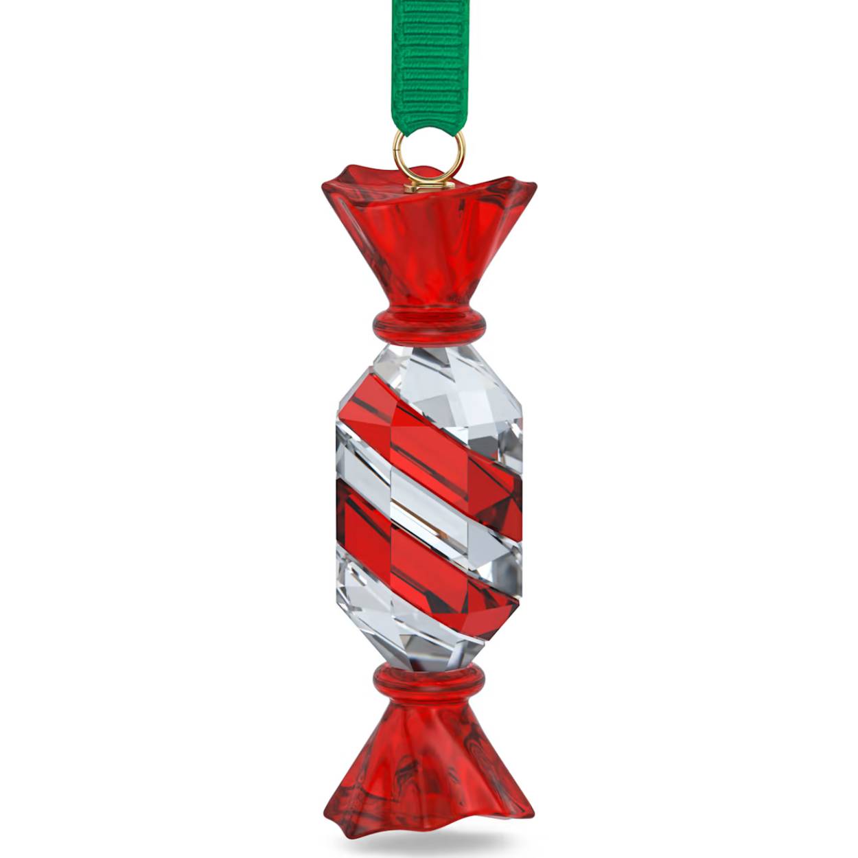 Dit vrolijke snoepjesfiguur geeft uw decoraties voor de feestdagen een suikerzoet accent. Het verrukkelijke ontwerp met 142 facetten bevat opvallende rood met witte strepen. Het sfeervolle figuurtje hangt aan een stevig groen lint en is afgewerkt met een goudkleurige hanger. Hang dit ornament in uw boom voor een overheerlijke traktatie voor de hele familie. Decoratieobject. Geen speelgoed. Niet geschikt voor kinderen jonger dan 15 jaar.