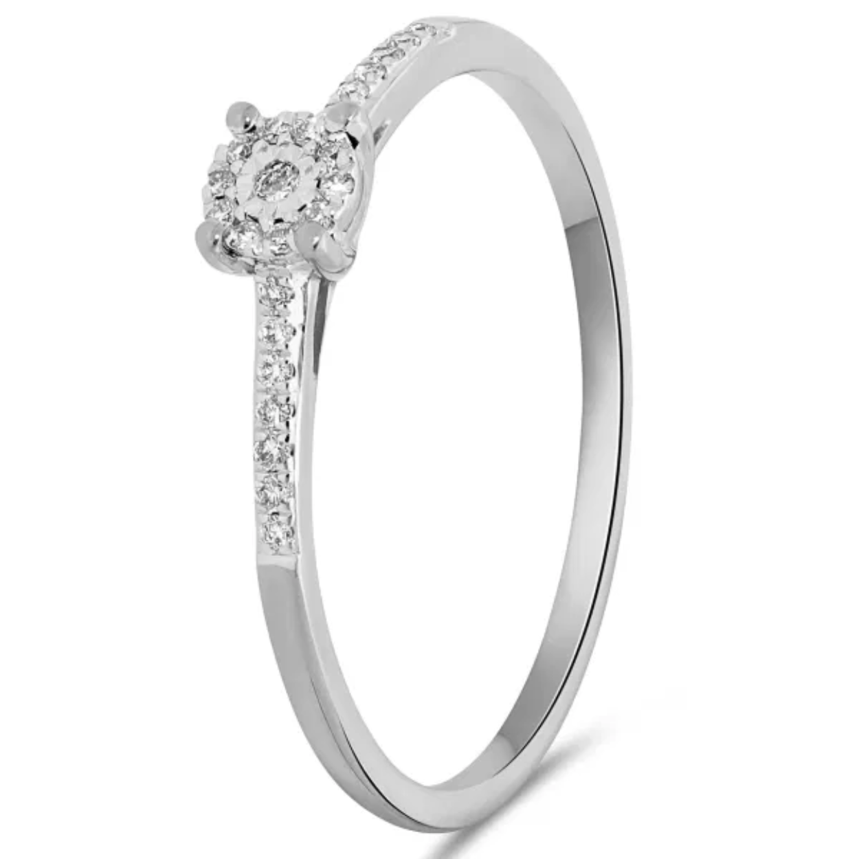 WGD Ring 25-0.09 Crt h si Cluster Solitairring